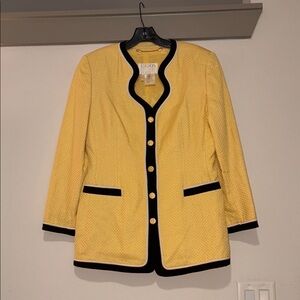 Escada Couture Vintage Yellow Jacket SZ 42/US 12 VGUC